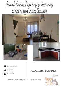 ALQUILER de casa de 2 dormitorios en PEÑAROL
