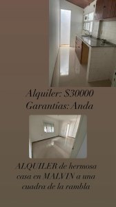 ALQUILER de casa de un dormitorio en MALVIN