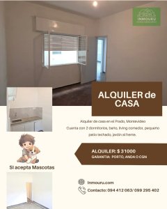 ALQUILER de casa en PRADO