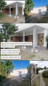 Se alquila casa con apartamento al fondo, 2 dormitorios, en Parque del Plata