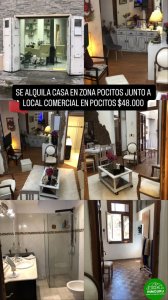 Se alquila casa junto a local comercial en la parte delantera en zona Pocitos