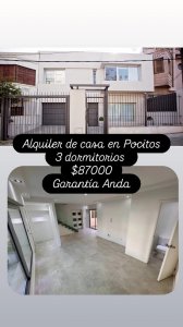 Alquiler de casa en Pocitos Nuevo 3 dormitorios