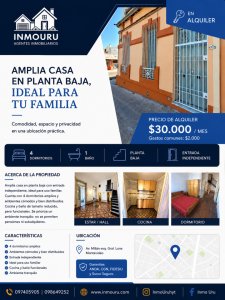 Alquiler de Casa Amplia y Hermosa