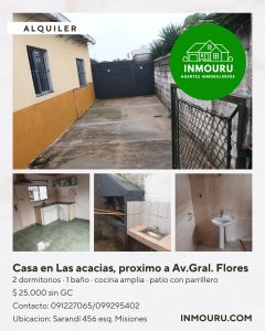 Se alquila casa en barrio Las acacias
