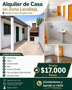 Alquiler de Casa en Lavalleja 2 Dormitorios