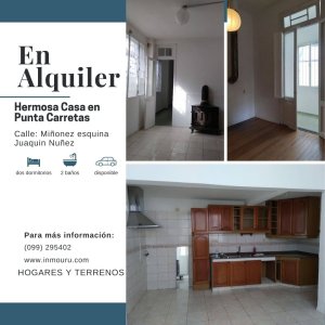 Alquilo Amplia Casa ubicada en Punta Carretas 