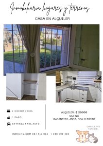 ALQUILER de casa en PIEDRAS BLANCAS