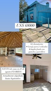 VENTA de casa en 25 de Agosto en FLORIDA 