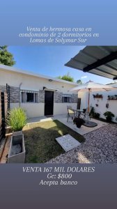 VENTA de casa en condominio de 2 en Lomas De Solymar Sur