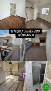 Se alquila casa en Zona Unión