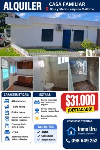 Alquiler Casa En Malvin Norte