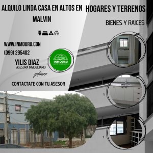 Alquilo Linda casa en altos en Malvin 