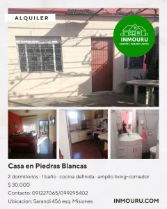 Alquiler de casa en Piedras Blancas
