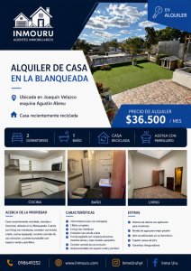 Alquiler de casa en La Blanqueada