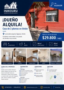 Se Alquila Casa en la Union