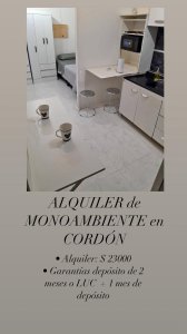 ALQUILER de MONOAMBIENTE en CORDON