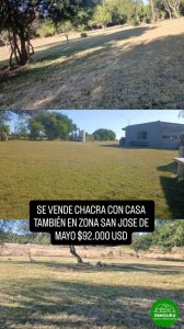 SE VENDE HERMOSA CHACRA EN ZONA SAN JOSE DE MAYO
