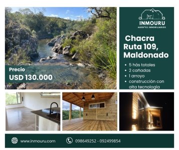 Se vende chacra 5hás totales, Iguá, Maldonado