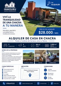 Se Alquila Chacra Proximo a La Tahona