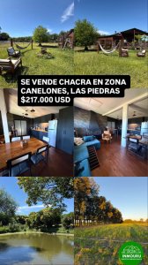 SE VENDE CHACRA EN ZONA CANELONES EN LAS PIEDRAS