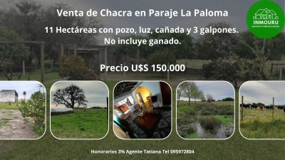 Venta de chacra en Paraje La Paloma