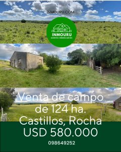 Venta de campo en Castillos, Rocha