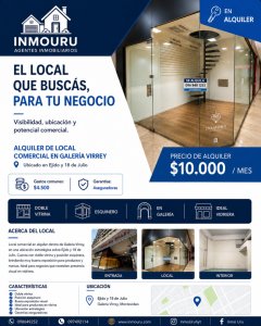 Alquiler de local comercial en Galería Virrey