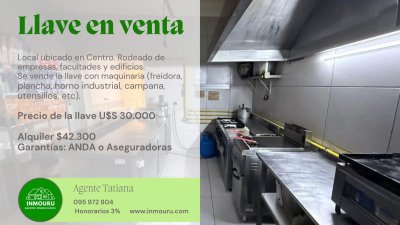 Venta de Llave comercial en Centro