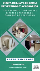 Venta de llave de local de vestidos y accesorios 