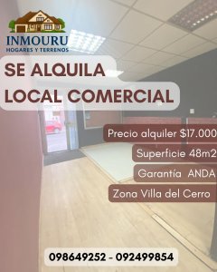 Se alquila local comecial Villa del Cerro