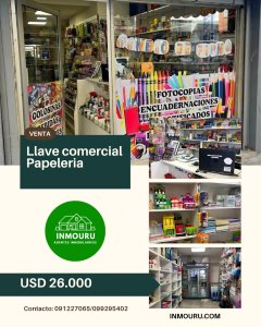 Venta de llave comercial de papeleria en Centro