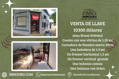 Venta de llave en Brazo Oriental