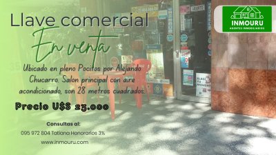 Venta de llave comercial en Pocitos