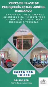 Venta de llave de Peluquería en San José de Carrasco 