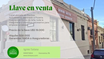 Venta de llave comercial en Pocitos