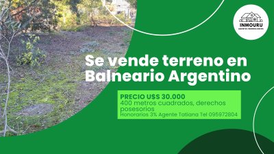 Venta de Terreno en Balneario Aegetino