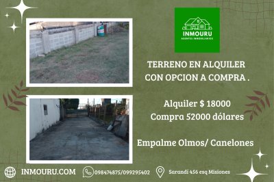 Terreno en Emplame Olmos alquiler con opcion a compra 