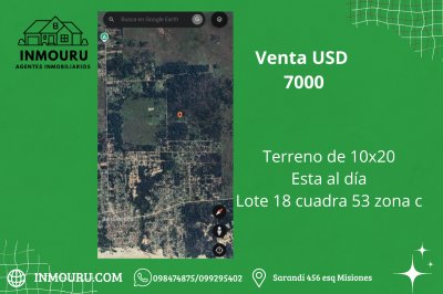Venta de terreno en Chuy Brasil