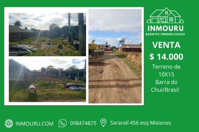 Venta de terreno en Chuy 