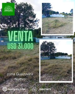 Venta de terreno en Guazuvirá Nuevo 