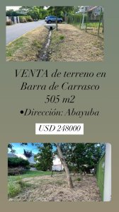 VENTA de terreno en Paso de carrasco (Ciudad de la costa) Canelones
