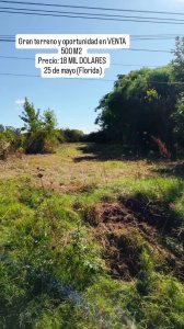 VENTA de terreno en 25 de mayo (Florida)
