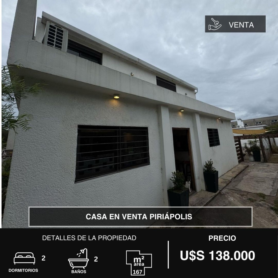 Casa en venta Piriápolis 2 dormitorios y 2 baños