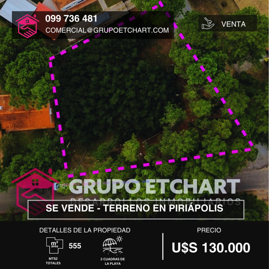 Terreno en venta Piriápolis a 3 cuadras de la playa