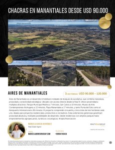 AIRES DE MANANTIALES: CHACRAS DE TRES HECTÁREAS CERCA DE TODO