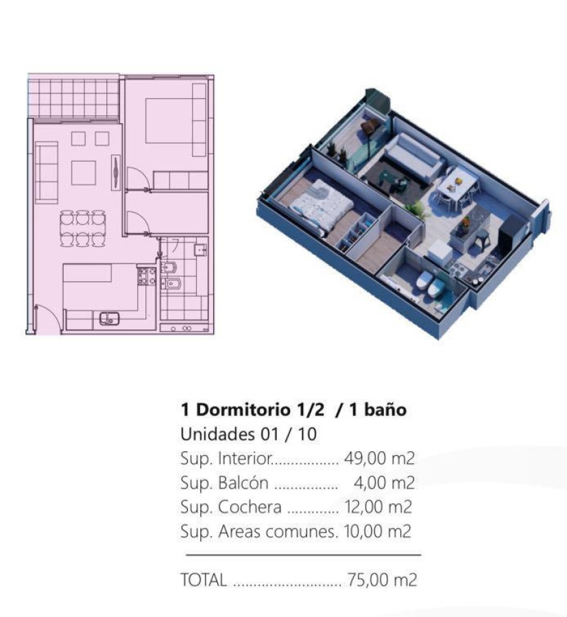 Venta apto a estrenar edificio View 1 dormitorio y medio