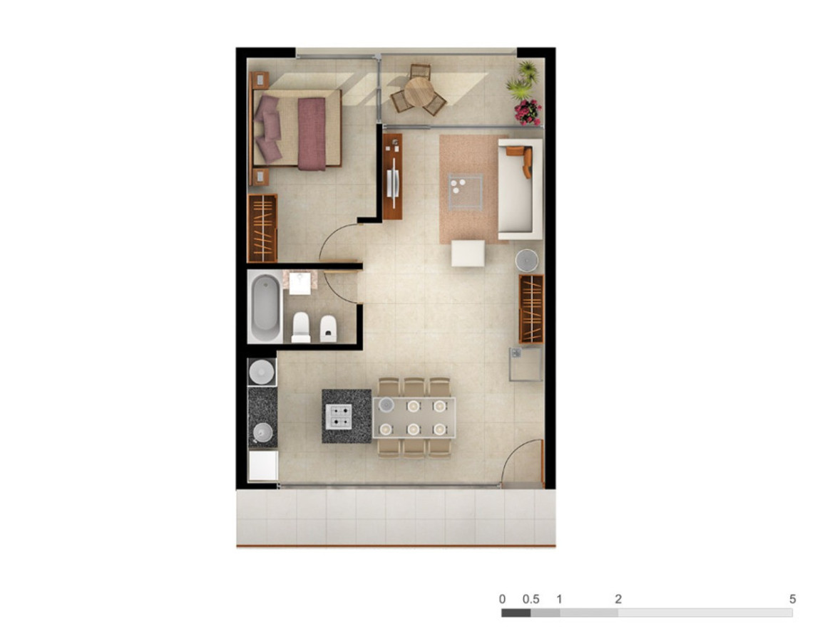 Apartamento de 1 Dorm, Gala Puerto, Peninsula, Punta del Este