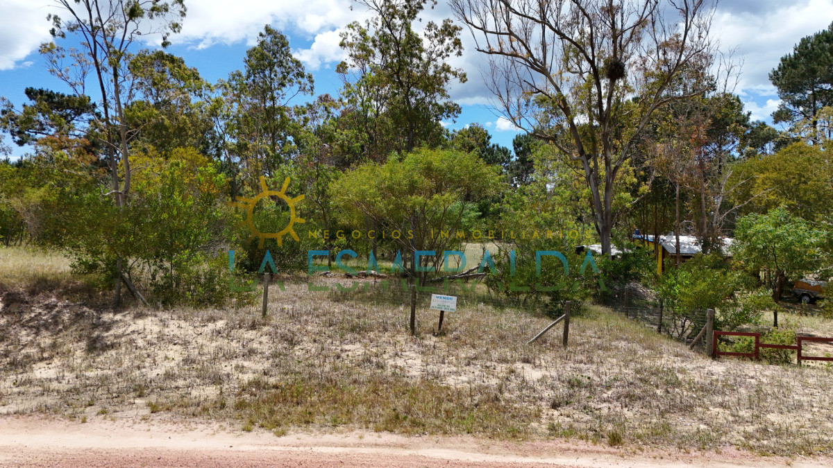 Terreno cercado con calle abierta y luz