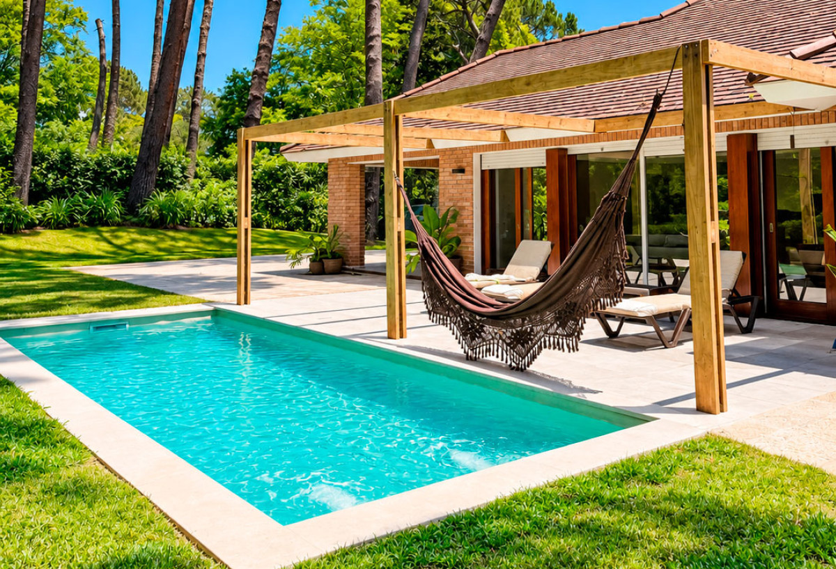 4 dormitorios, gran jardín y piscina en Punta del Este