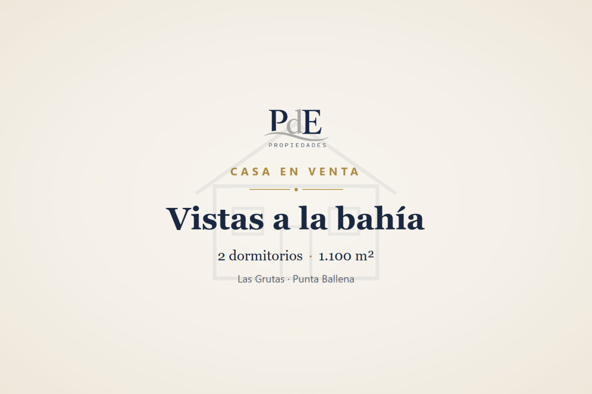 Imagen de Casa en venta | 2 dormitorios, vistas a la bahía y terreno de 1.100 m². Ubicación: Las Grutas, Punta Ballena